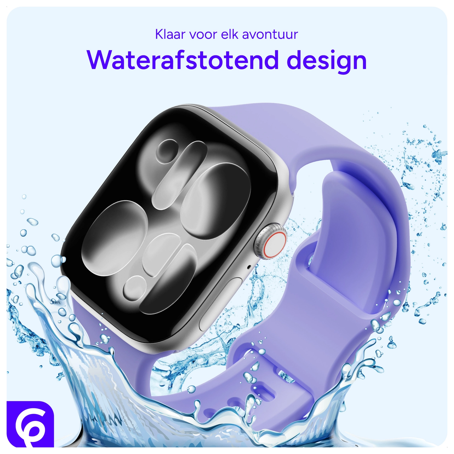 SBG Siliconen - Apple Watch Bandje - 1-11/SE - 38/40/41/42MM - Lila afbeelding 2