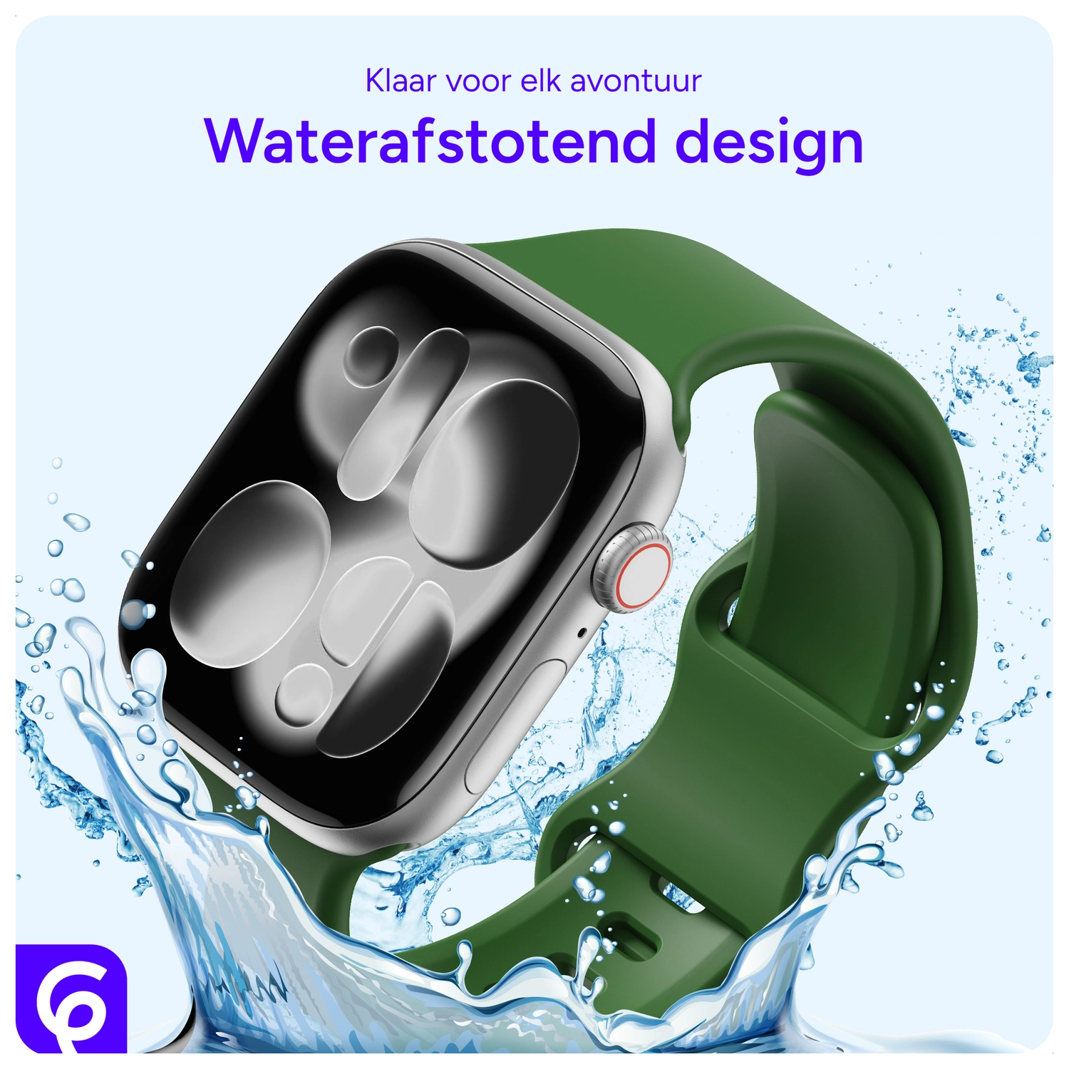SBG Siliconen - Apple Watch Bandje - 1-11/SE - 38/40/41/42MM - Alfalfa afbeelding 2