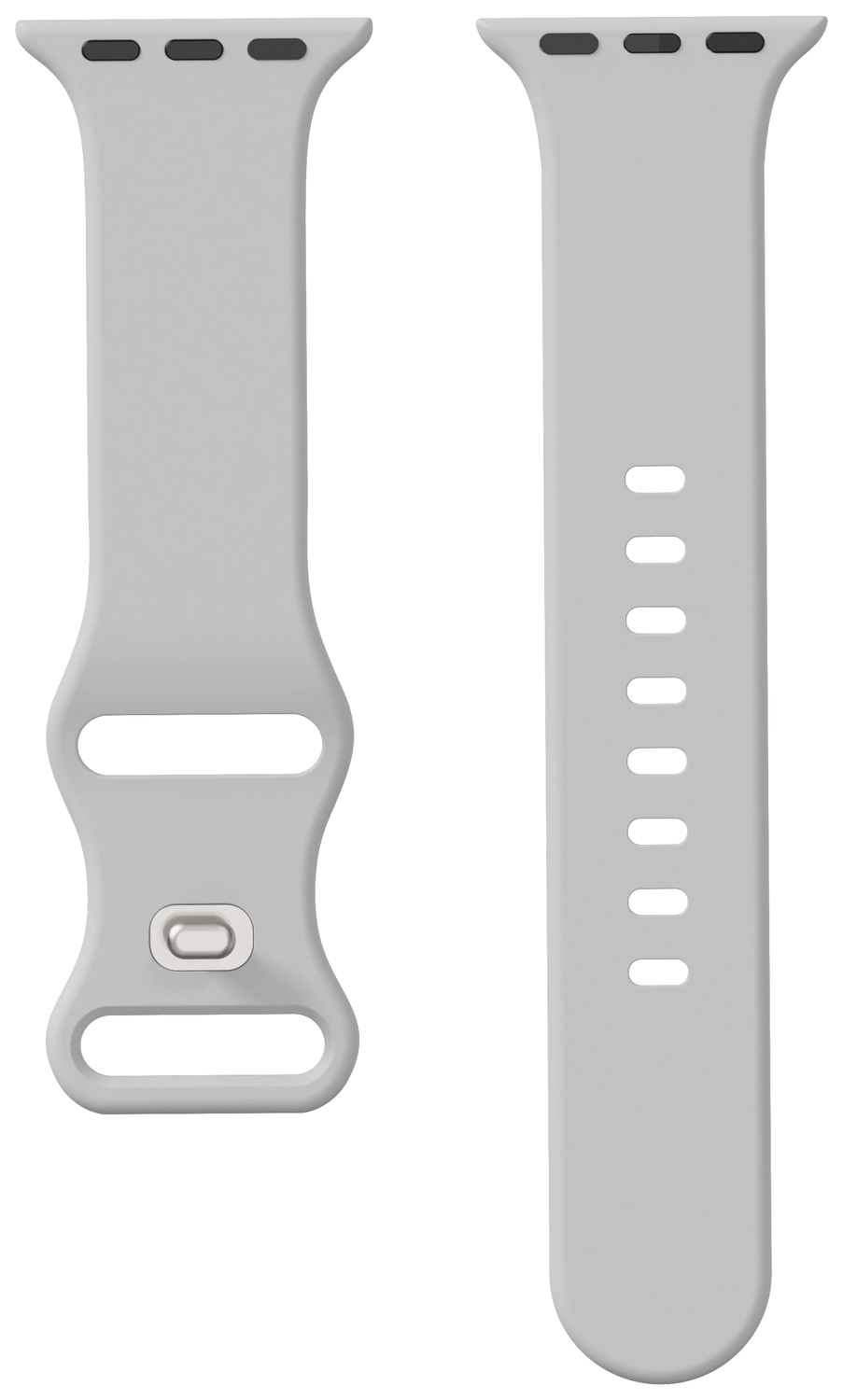 SBG Siliconen - Apple Watch Bandje - 1-11/SE - 38/40/41/42MM - Cloud Grey afbeelding 14