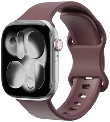 SBG Siliconen - Apple Watch Bandje - 1-11/SE - 38/40/41/42MM - Smoky Purple afbeelding