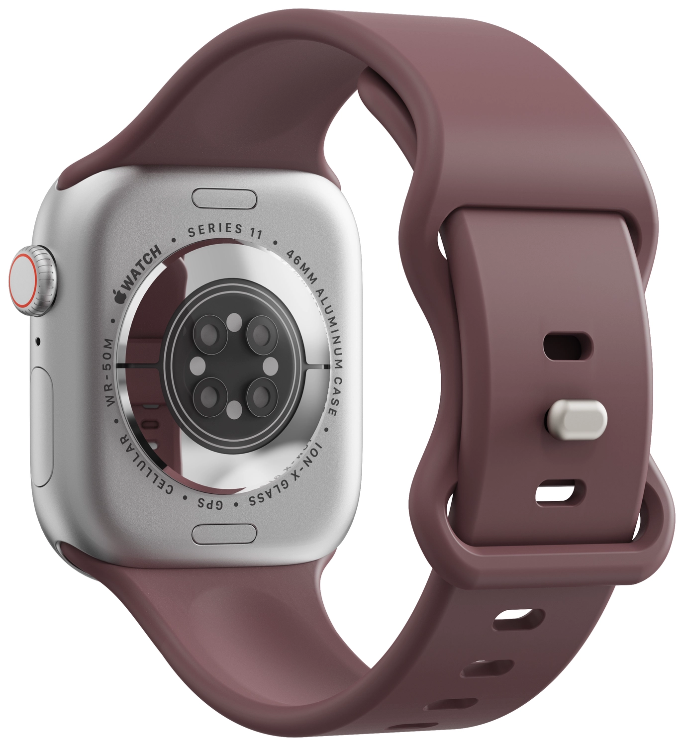 SBG Siliconen - Apple Watch Bandje - 1-11/SE - 38/40/41/42MM - Smoky Purple afbeelding 8