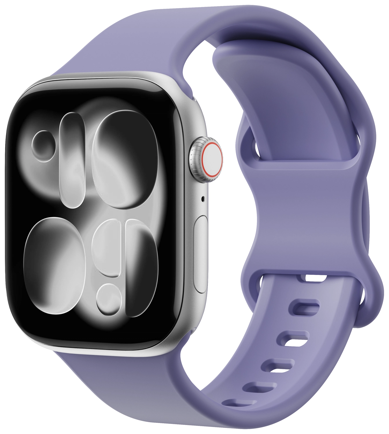 SBG Siliconen - Apple Watch Bandje - 1-11/SE - 38/40/41/42MM - Lavender Grijs afbeelding 1