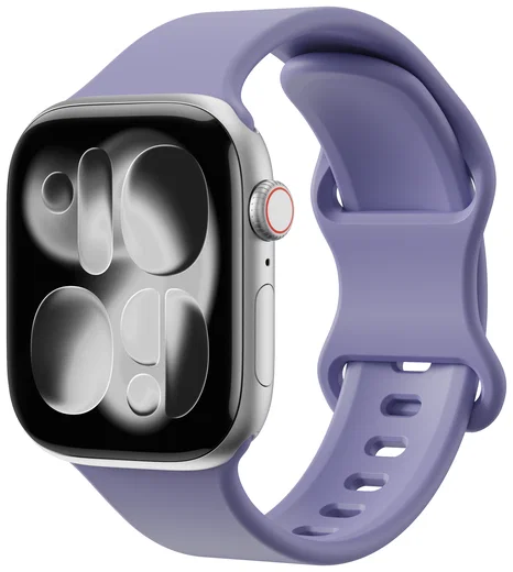 SBG Siliconen - Apple Watch Bandje - 1-11/SE - 38/40/41/42MM - Lavender Grijs afbeelding 1