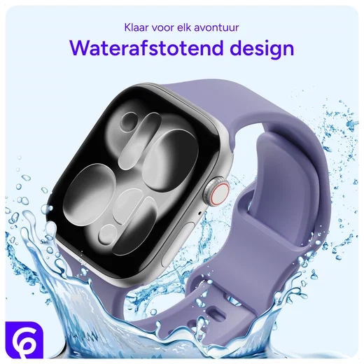 SBG Siliconen - Apple Watch Bandje - 1-11/SE - 38/40/41/42MM - Lavender Grijs afbeelding 2