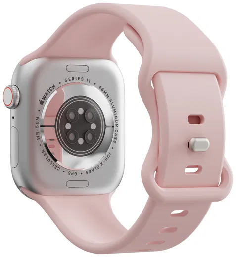 SBG Siliconen - Apple Watch Bandje - 1-11/SE - 38/40/41/42MM - Licht Roze afbeelding 8