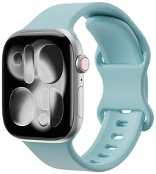 SBG Siliconen - Apple Watch Bandje - 1-11/SE - 38/40/41/42MM - Groen Blauw afbeelding