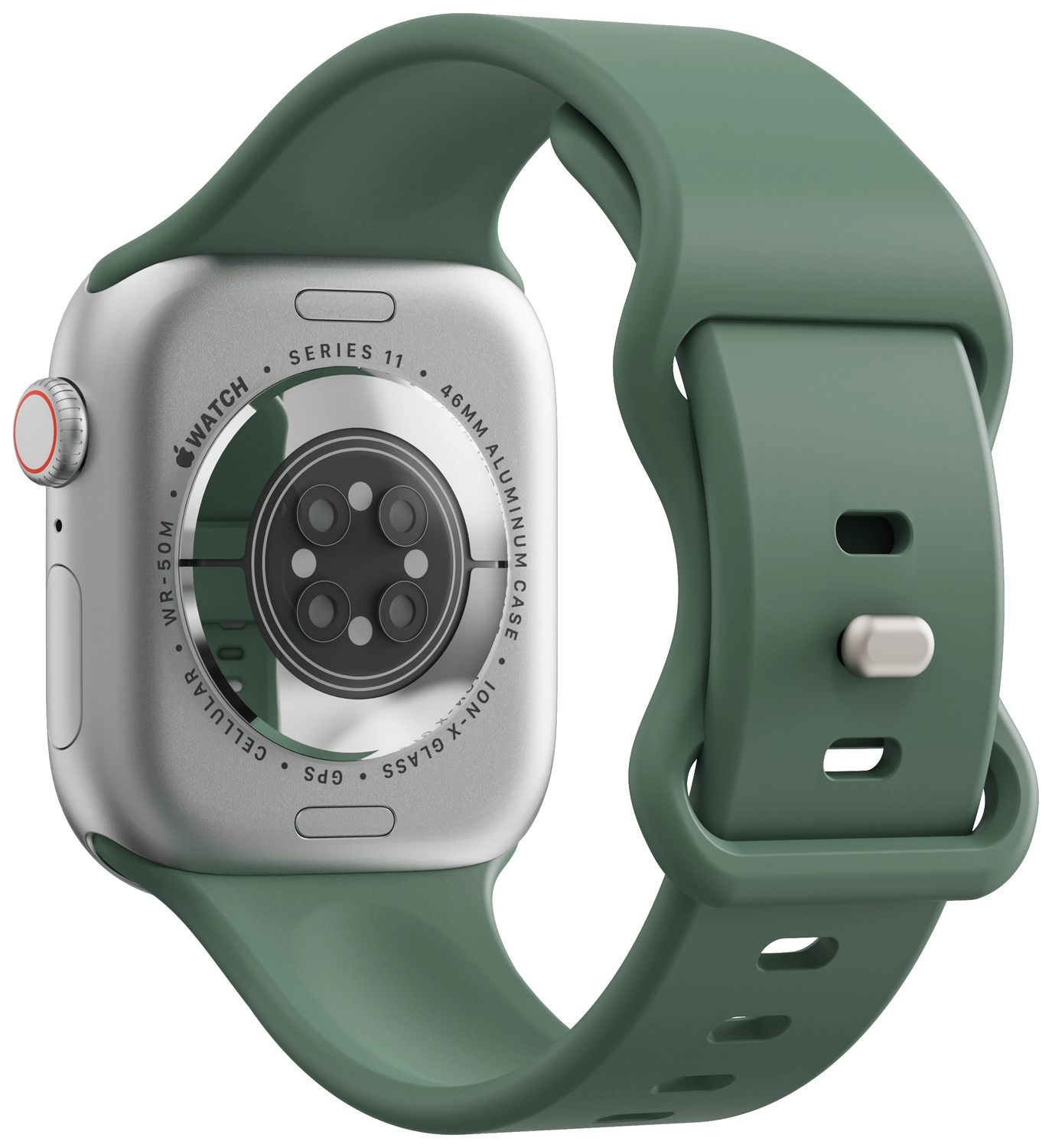 SBG Siliconen - Apple Watch Bandje - 1-11/SE - 38/40/41/42MM - Donker Groen afbeelding 8