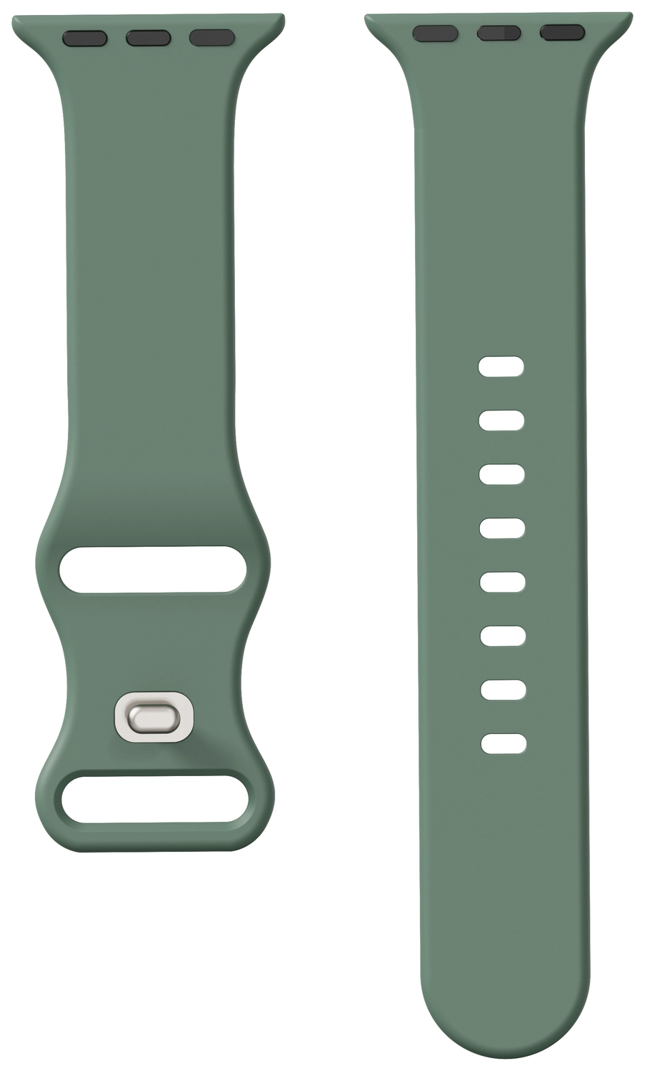 SBG Siliconen - Apple Watch Bandje - 1-11/SE - 38/40/41/42MM - Donker Groen afbeelding 14
