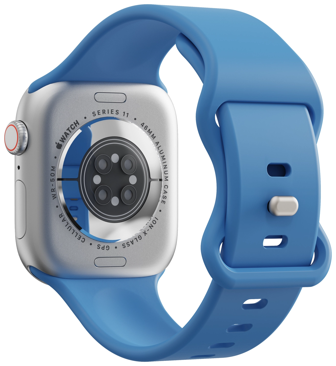SBG Siliconen - Apple Watch Bandje - 1-11/SE - 38/40/41/42MM - Blauw afbeelding 8