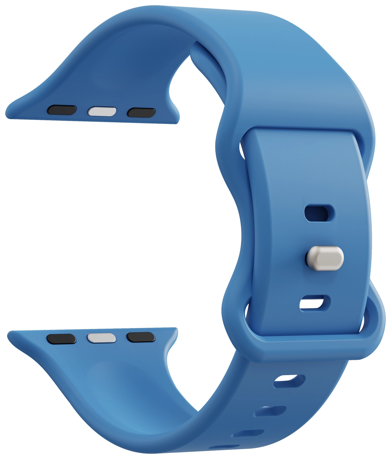 SBG Siliconen - Apple Watch Bandje - 1-11/SE - 38/40/41/42MM - Blauw afbeelding 9