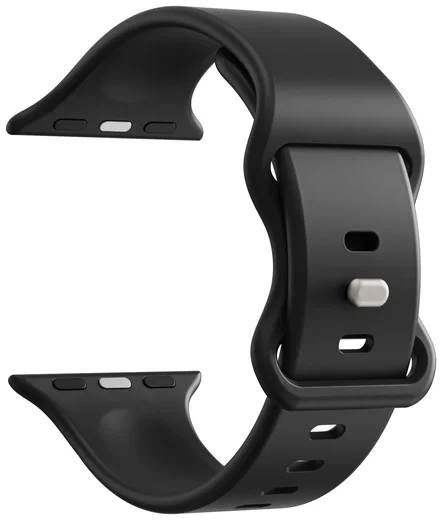 SBG Siliconen Apple Watch Band 1-11/SE/Ultra - 49/46/45/44/42MM - Zwart afbeelding 9