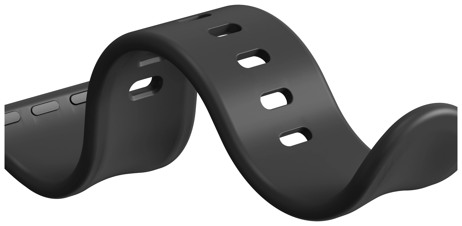 SBG Siliconen Apple Watch Band 1-11/SE/Ultra - 49/46/45/44/42MM - Zwart afbeelding 12