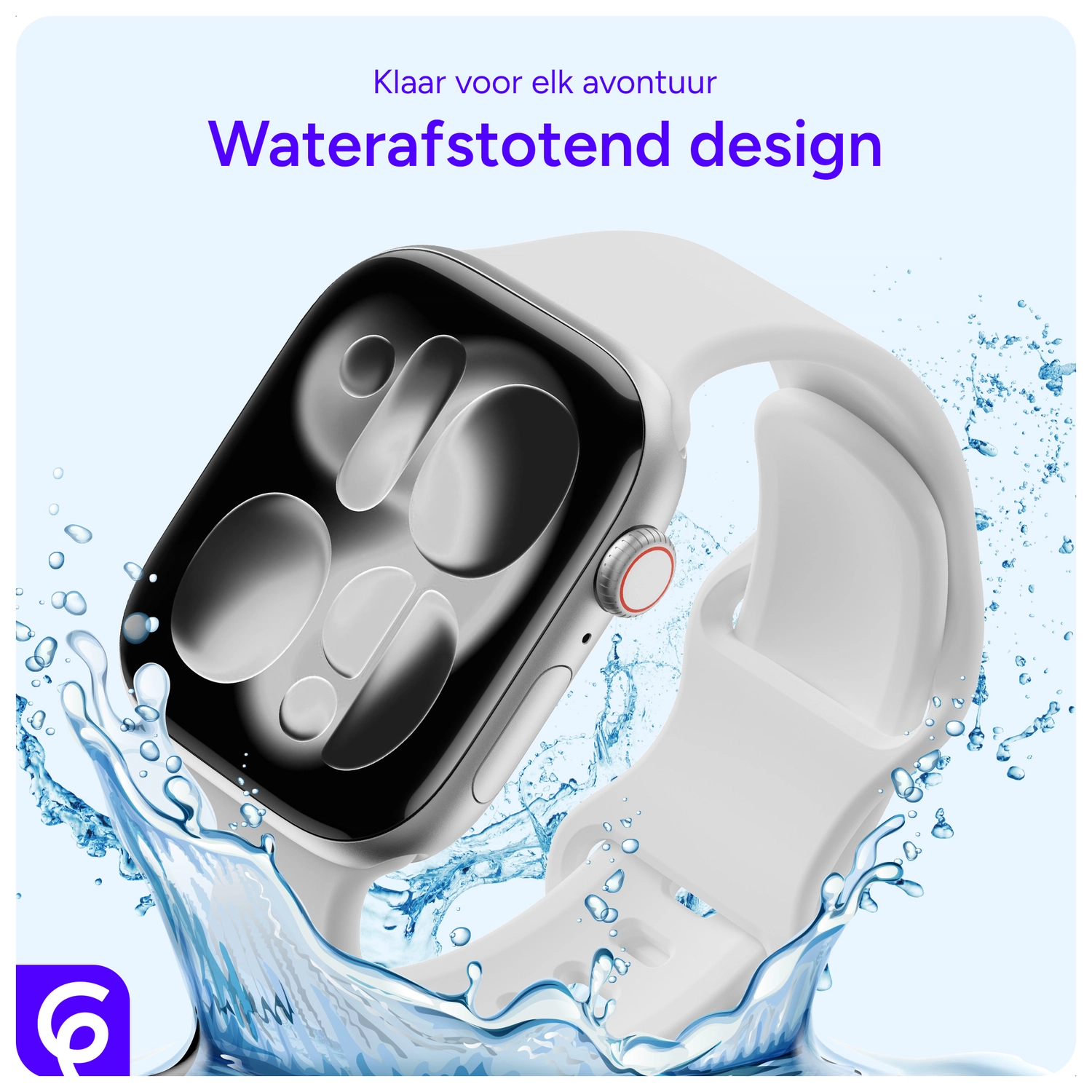 SBG Siliconen Apple Watch Band 1-11/SE/Ultra - 49/46/45/44/42MM - Wit afbeelding 2