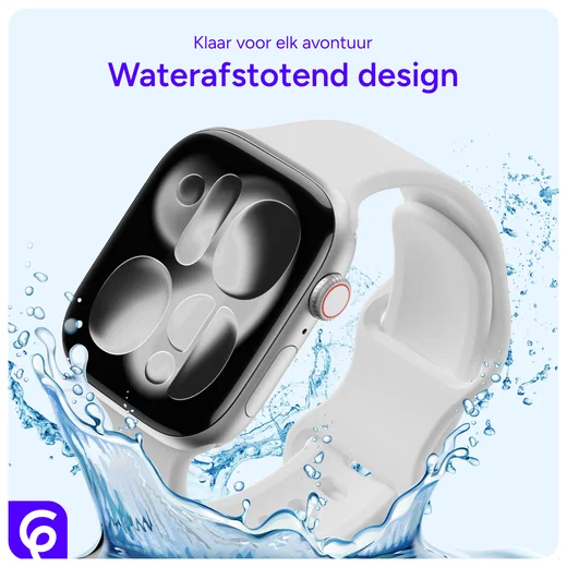 SBG Siliconen Apple Watch Band 1-11/SE/Ultra - 49/46/45/44/42MM - Wit afbeelding 2