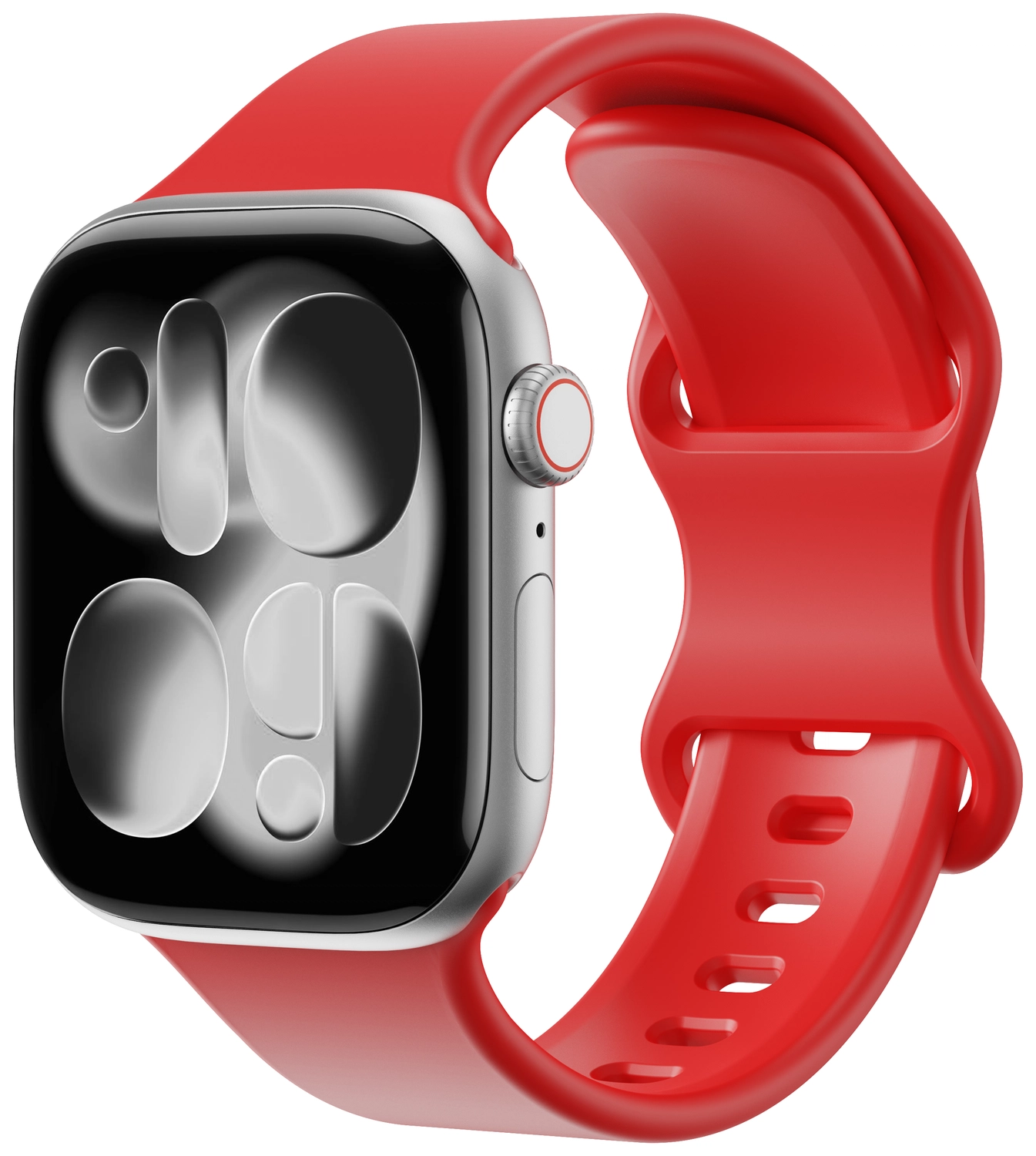 SBG Siliconen Apple Watch Band 1-11/SE/Ultra - 49/46/45/44/42MM - Rood afbeelding 1