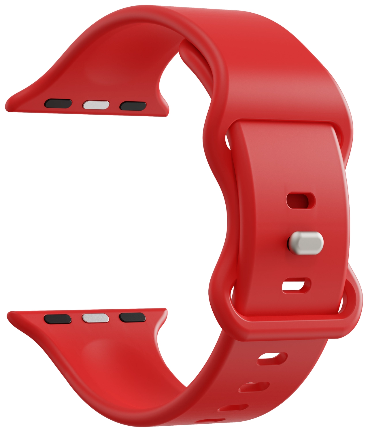 SBG Siliconen Apple Watch Band 1-11/SE/Ultra - 49/46/45/44/42MM - Rood afbeelding 9