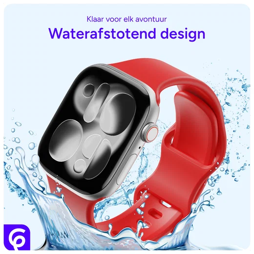 SBG Siliconen Apple Watch Band 1-11/SE/Ultra - 49/46/45/44/42MM - Rood afbeelding 2