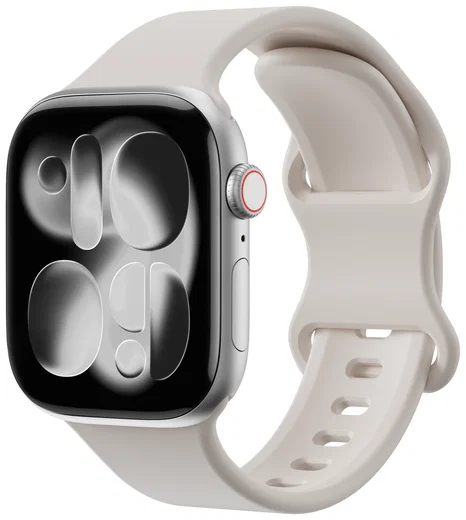 SBG Siliconen Apple Watch Bandje 49/46/45/44/42mm Sterrenlicht afbeelding 1