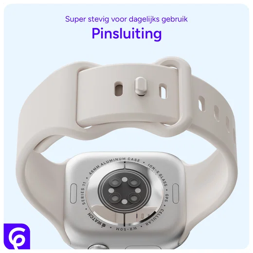 SBG Siliconen Apple Watch Bandje 49/46/45/44/42mm Sterrenlicht afbeelding 3