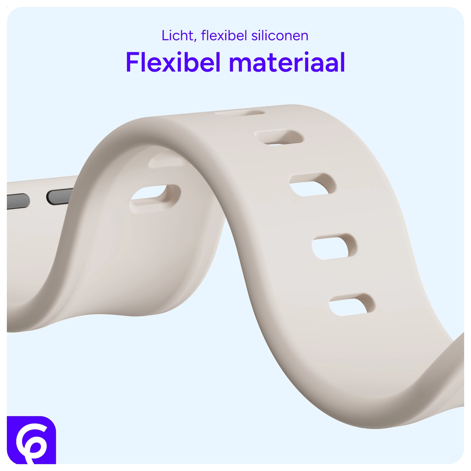 SBG Siliconen Apple Watch Bandje 49/46/45/44/42mm Sterrenlicht afbeelding 4