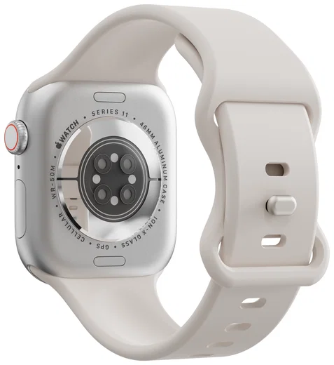 SBG Siliconen Apple Watch Bandje 49/46/45/44/42mm Sterrenlicht afbeelding 8