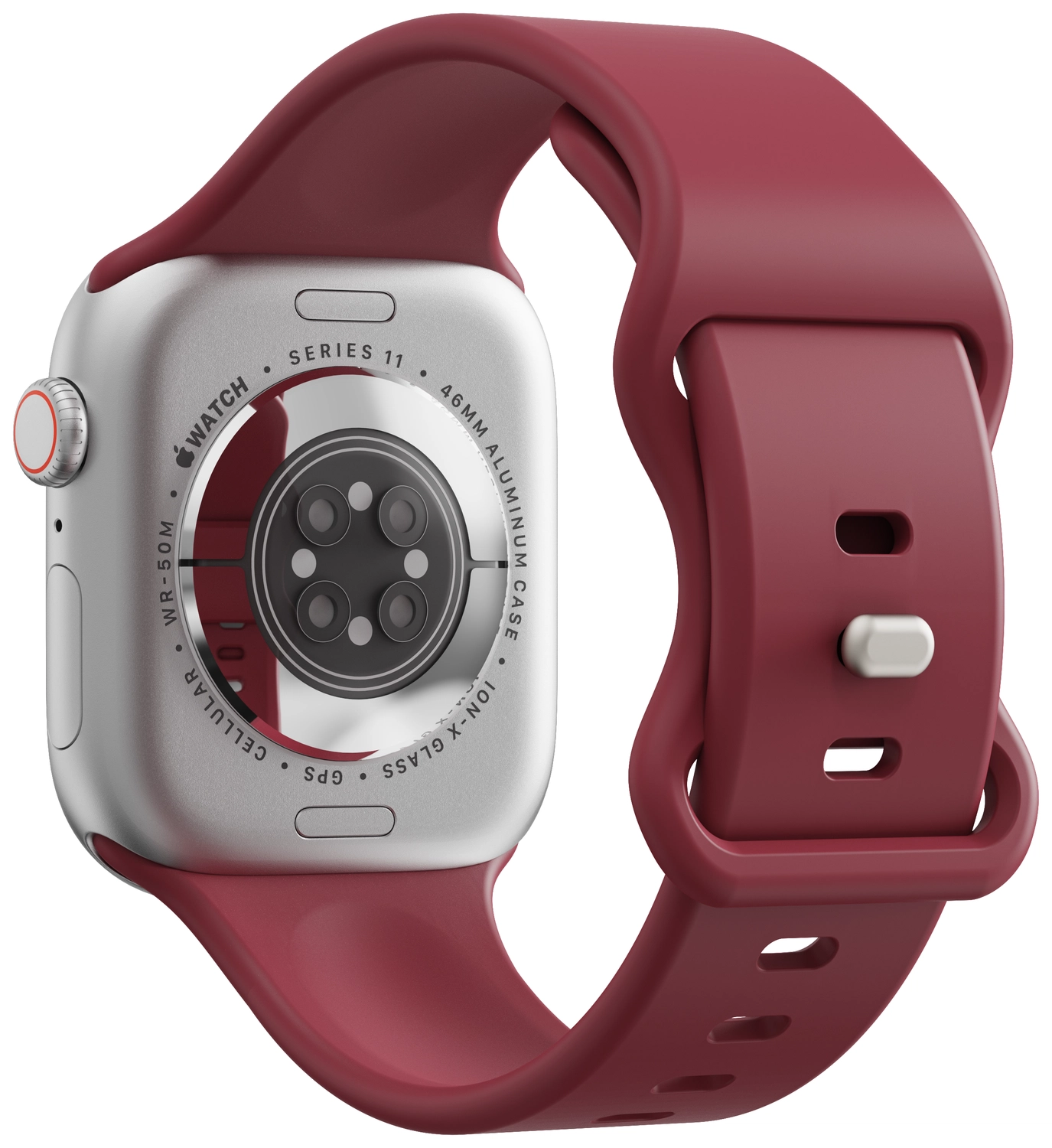 SBG Siliconen Apple Watch Band 1-11/SE/Ultra - 49/46/45/44/42MM - Bordeaux afbeelding 8
