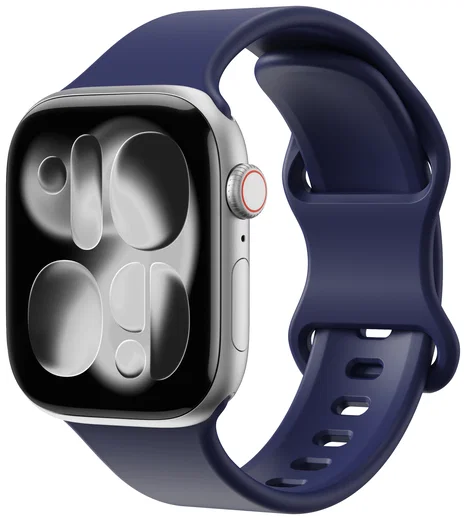 SBG Siliconen Apple Watch Band 1-11/SE/Ultra - 49/46/45/44/42MM - Midnight Blue afbeelding 1