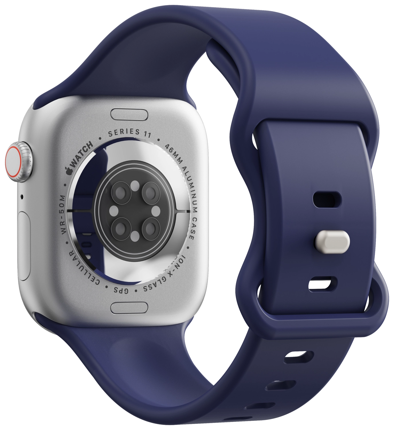 SBG Siliconen Apple Watch Band 1-11/SE/Ultra - 49/46/45/44/42MM - Midnight Blue afbeelding 8