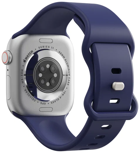 SBG Siliconen Apple Watch Band 1-11/SE/Ultra - 49/46/45/44/42MM - Midnight Blue afbeelding 8