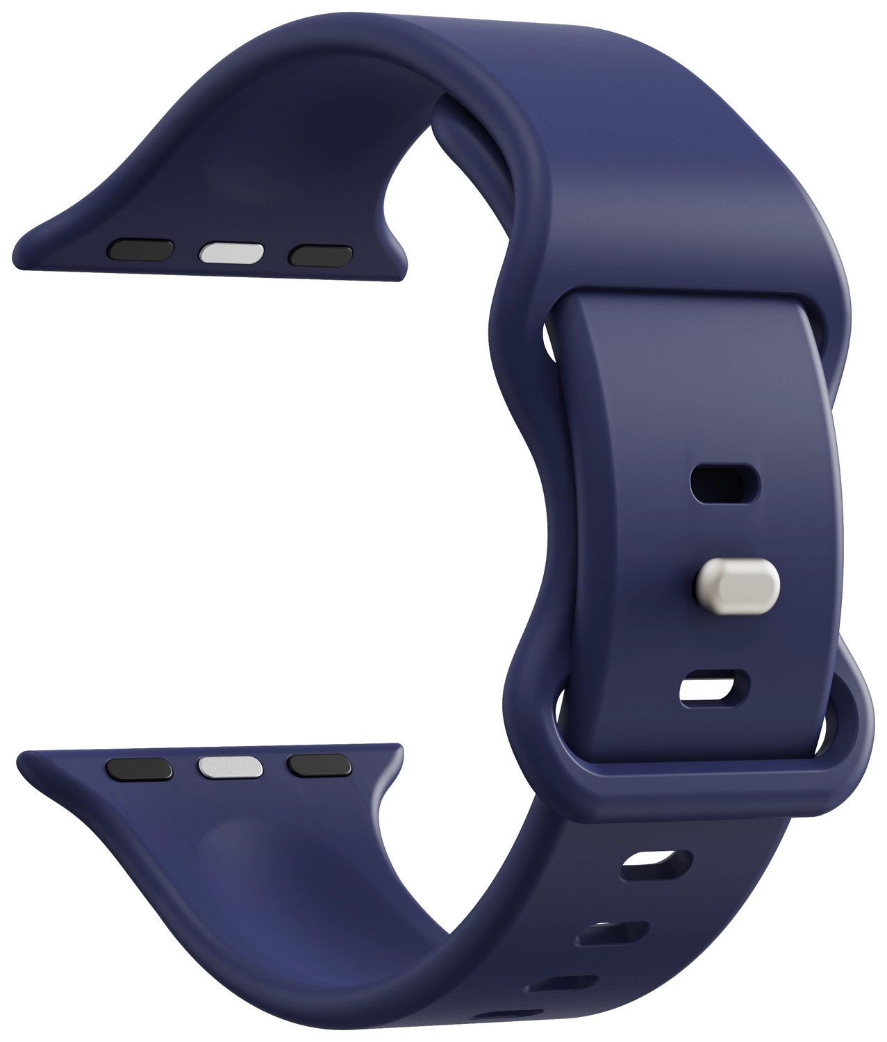 SBG Siliconen Apple Watch Band 1-11/SE/Ultra - 49/46/45/44/42MM - Midnight Blue afbeelding 9