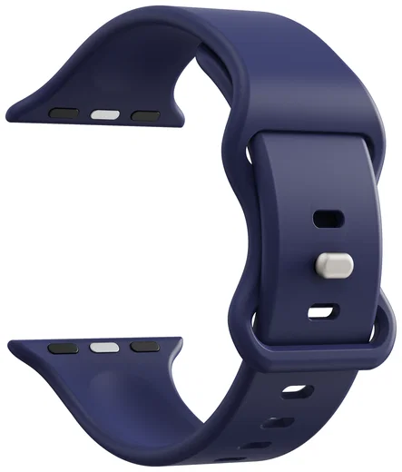 SBG Siliconen Apple Watch Band 1-11/SE/Ultra - 49/46/45/44/42MM - Midnight Blue afbeelding 9