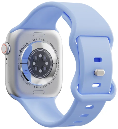 SBG Siliconen Apple Watch Band 1-11/SE/Ultra - 49/46/45/44/42MM - Licht Paars afbeelding 8