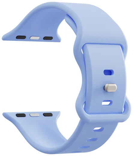 SBG Siliconen Apple Watch Band 1-11/SE/Ultra - 49/46/45/44/42MM - Licht Paars afbeelding 9