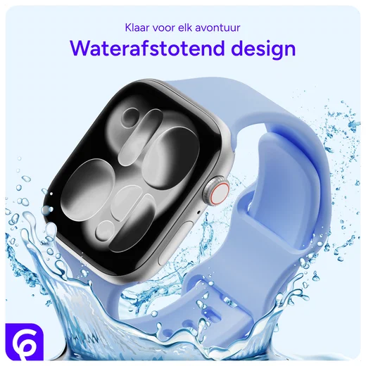 SBG Siliconen Apple Watch Band 1-11/SE/Ultra - 49/46/45/44/42MM - Licht Paars afbeelding 2
