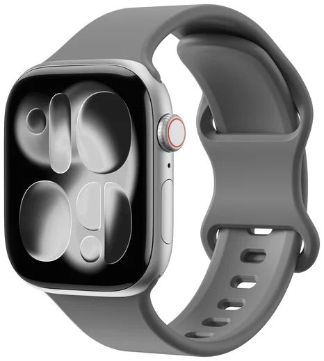 SBG Siliconen Apple Watch Band 1-11/SE/Ultra - 49/46/45/44/42MM - Grijs afbeelding 1