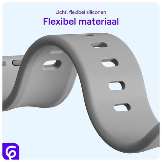 SBG Siliconen Apple Watch Band 1-11/SE/Ultra - 49/46/45/44/42MM - Grijs afbeelding 4