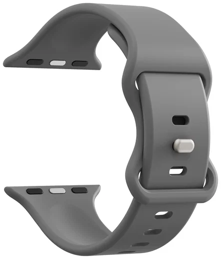 SBG Siliconen Apple Watch Band 1-11/SE/Ultra - 49/46/45/44/42MM - Grijs afbeelding 9