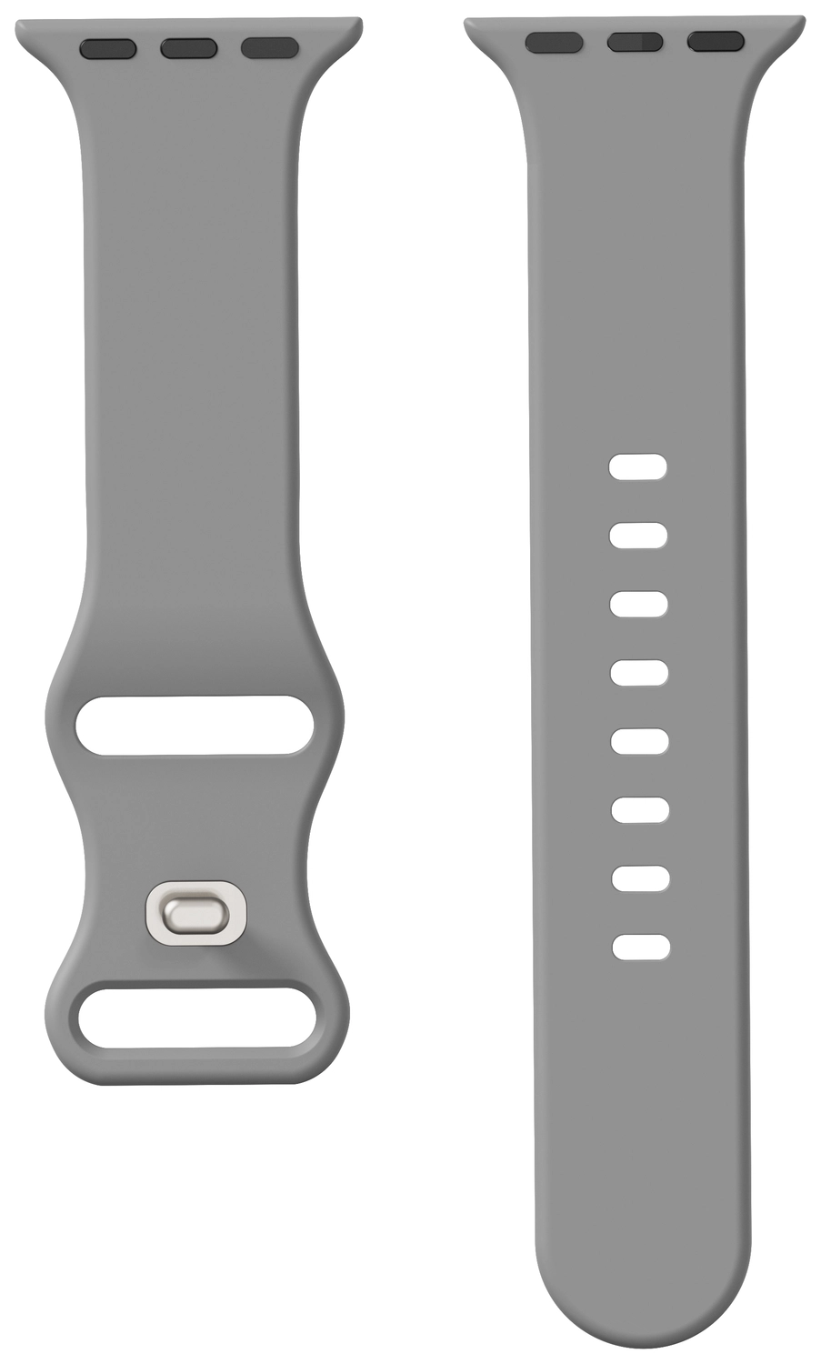 SBG Siliconen Apple Watch Band 1-11/SE/Ultra - 49/46/45/44/42MM - Grijs afbeelding 14