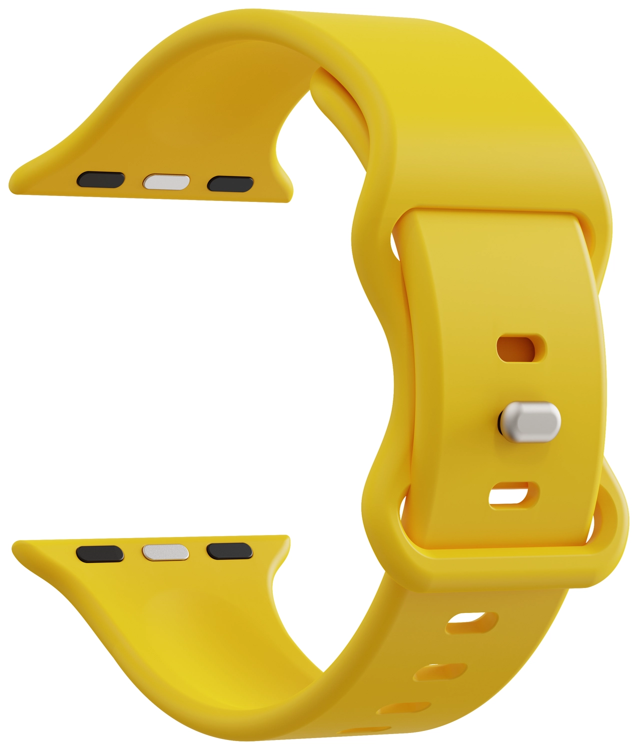 SBG Siliconen Apple Watch Band 1-11/SE/Ultra - 49/46/45/44/42MM - Geel afbeelding 9