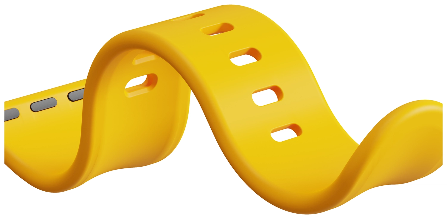 SBG Siliconen Apple Watch Band 1-11/SE/Ultra - 49/46/45/44/42MM - Geel afbeelding 12
