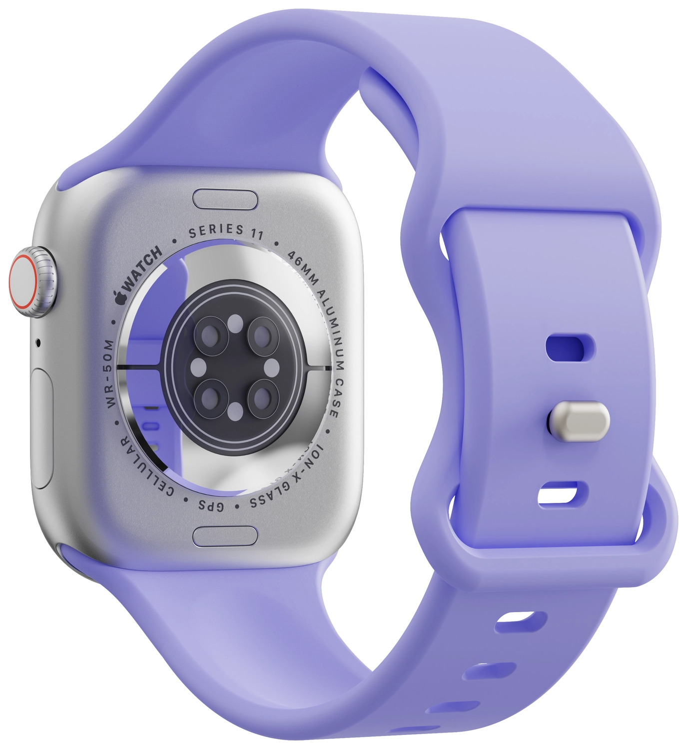 SBG Siliconen Apple Watch Band 1-11/SE/Ultra - 49/46/45/44/42MM - Lila afbeelding 8