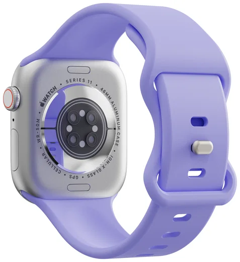 SBG Siliconen Apple Watch Band 1-11/SE/Ultra - 49/46/45/44/42MM - Lila afbeelding 8