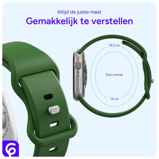 SBG Siliconen Apple Watch Band 1-11/SE/Ultra - 49/46/45/44/42MM - Alfalfa afbeelding 5