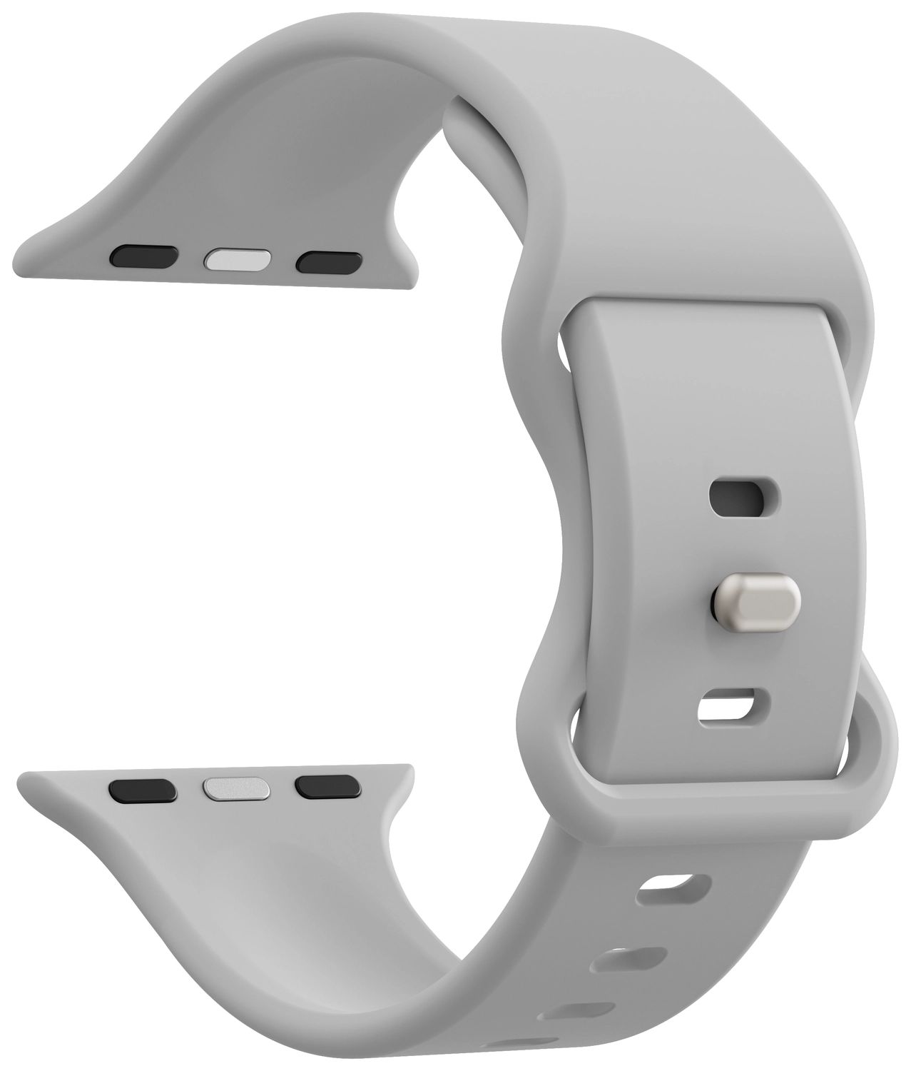 SBG Siliconen Apple Watch Band 1-11/SE/Ultra - 49/46/45/44/42MM - Cloud Grey afbeelding 9