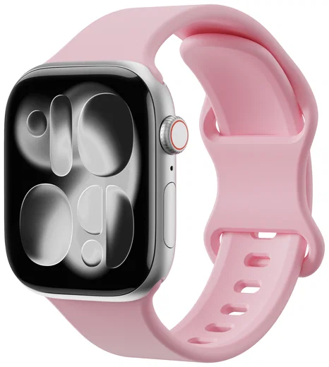 SBG Siliconen Apple Watch Band 1-11/SE/Ultra - 49/46/45/44/42MM - Roze afbeelding 1