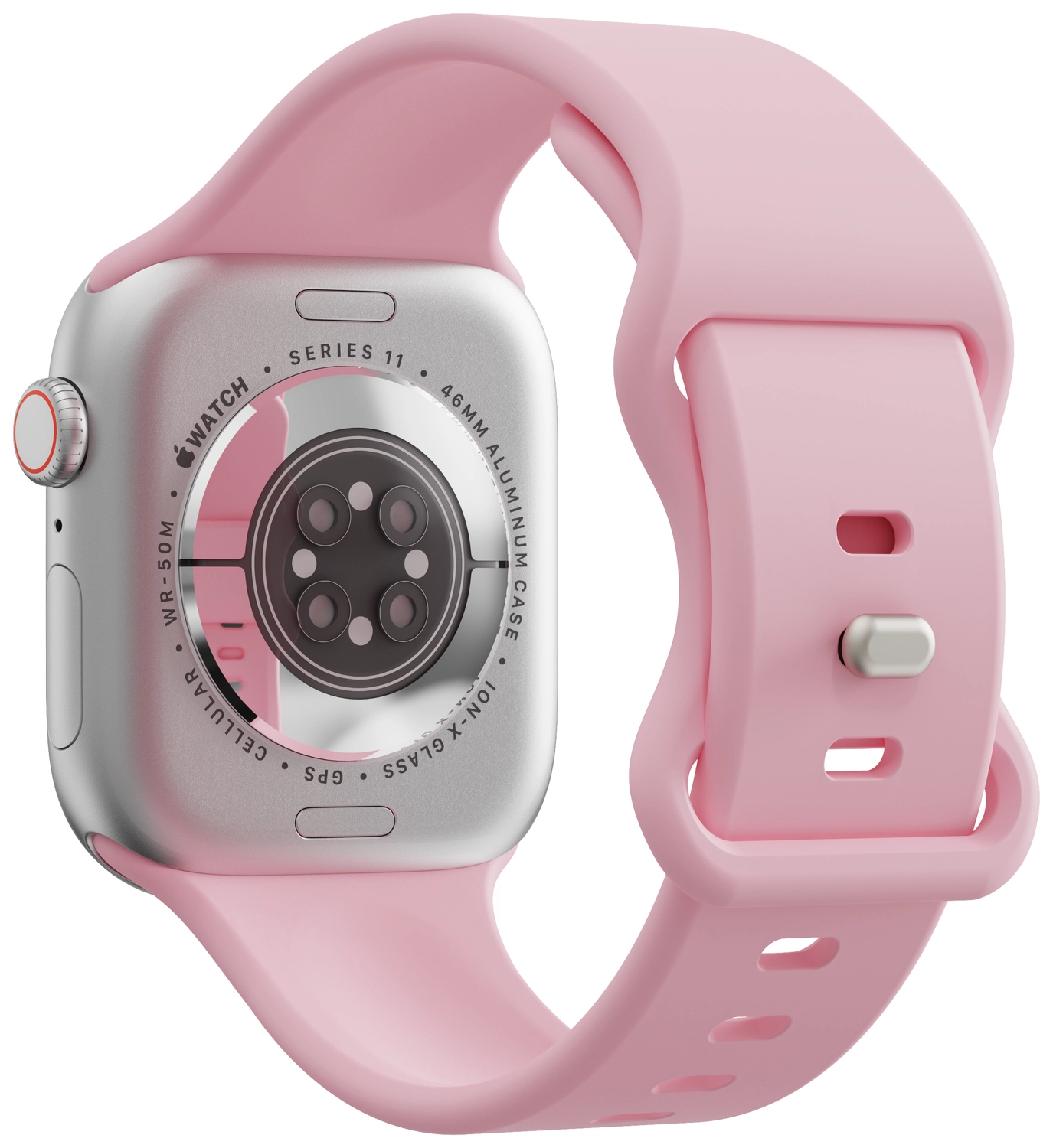 SBG Siliconen Apple Watch Band 1-11/SE/Ultra - 49/46/45/44/42MM - Roze afbeelding 8