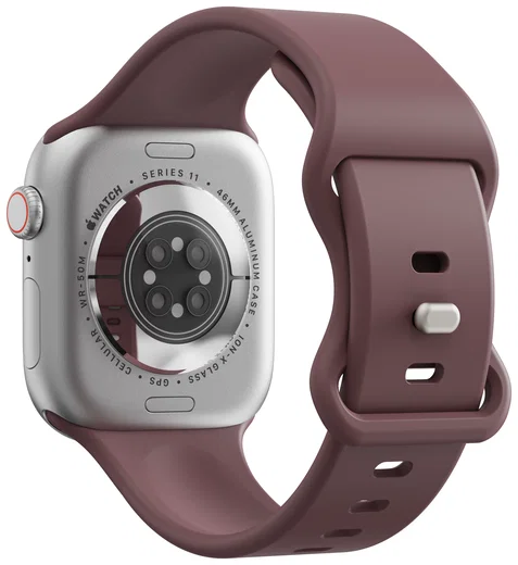 SBG Siliconen Apple Watch Band 1-11/SE/Ultra - 49/46/45/44/42MM - Smoky Purple afbeelding 8