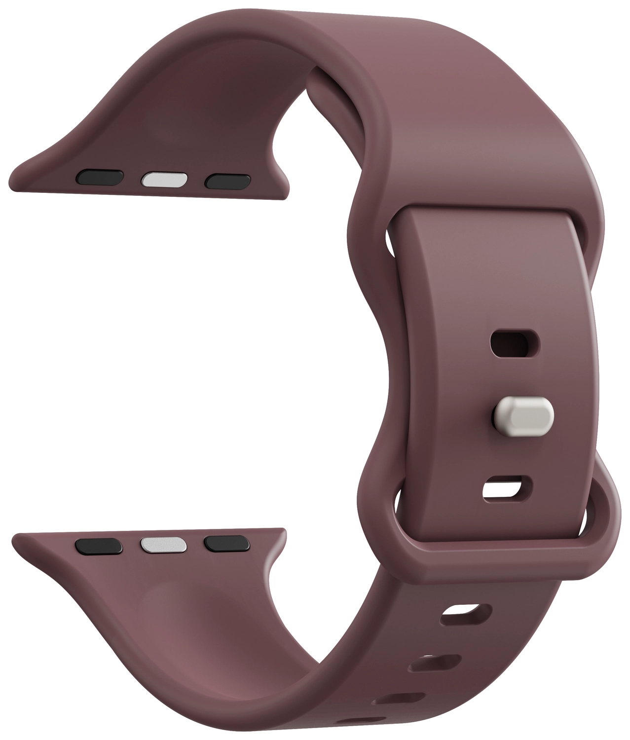 SBG Siliconen Apple Watch Band 1-11/SE/Ultra - 49/46/45/44/42MM - Smoky Purple afbeelding 9
