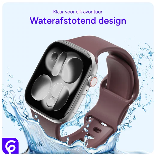 SBG Siliconen Apple Watch Band 1-11/SE/Ultra - 49/46/45/44/42MM - Smoky Purple afbeelding 2