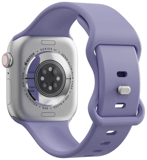 SBG Siliconen Apple Watch Band 1-11/SE/Ultra - 49/46/45/44/42MM - Lavender Grijs afbeelding 8